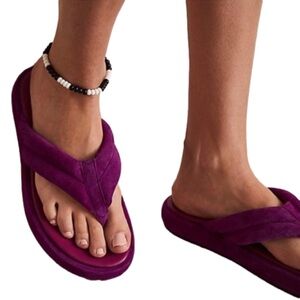 Free People Wonderland Verbena Leather Thong flip flop Sandals Size 7